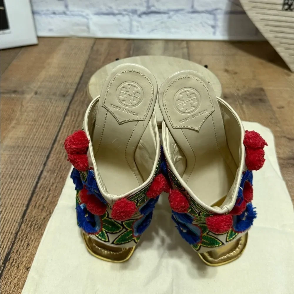 Tory Burch Ellis Embroidered Mules